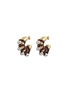 Main View - Click To Enlarge - KITESY MARTIN STUDIO - La Chunky Stainless Steel Hoop Earrings — Golden/Burgundy