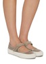 Figure View - Click To Enlarge - PEDRO GARCÍA - Polonia Silk Satin Sneakers