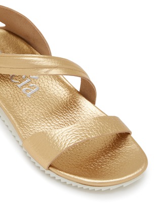 Detail View - Click To Enlarge - PEDRO GARCÍA - Bessi Laminated Leather Sandals