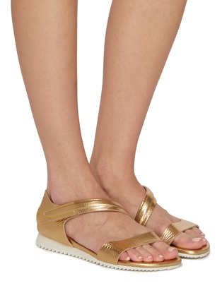 Figure View - Click To Enlarge - PEDRO GARCÍA - Bessi Laminated Leather Sandals