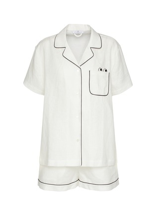 Main View - Click To Enlarge - ANYA HINDMARCH - Eyes Linen Short Pyjama Set — Size S
