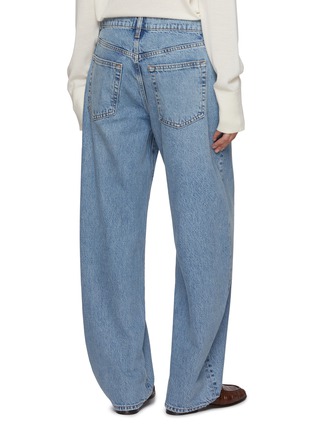 Back View - Click To Enlarge - FRAME - Low Slung Barrel Cotton Denim Jeans