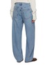 Back View - Click To Enlarge - FRAME - Low Slung Barrel Cotton Denim Jeans
