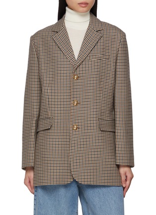 Main View - Click To Enlarge - FRAME - The Houndstooth Wool Blend Blazer