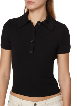  - FRAME - The Mesh Trim Polo Shirt