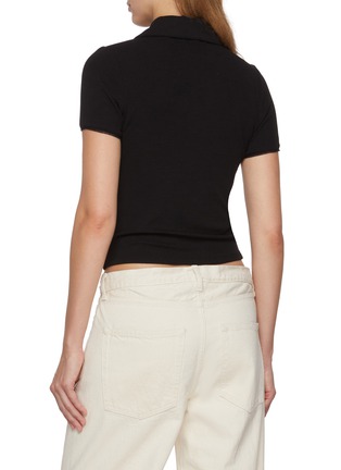 Back View - Click To Enlarge - FRAME - The Mesh Trim Polo Shirt