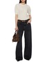 Figure View - Click To Enlarge - FRAME - The Ladder Pointelle Short Sleeve Cashmere Knit Sweater