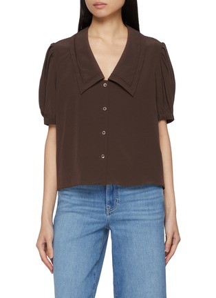 Main View - Click To Enlarge - FRAME - The Sailor Silk Blouse