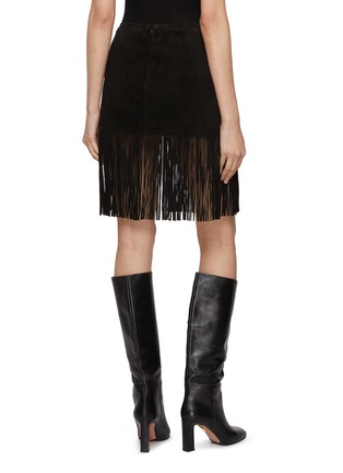 Back View - Click To Enlarge - FRAME - The Saddle Suede Leather Skirt