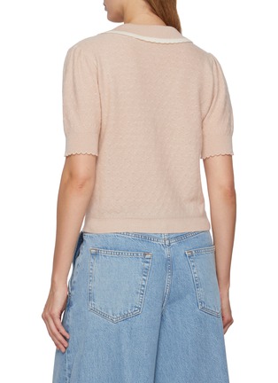 Back View - Click To Enlarge - FRAME - The Cashmere Short Sleeve Sailor Cardigan