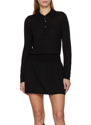 Main View - Click To Enlarge - FRAME - The Smart Polo Wool Dress