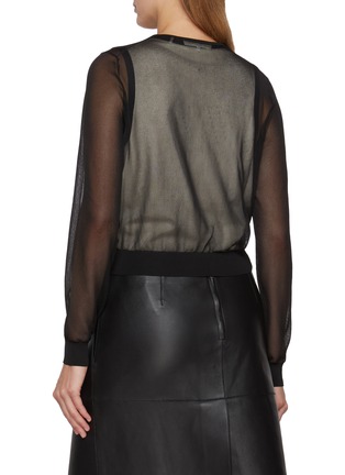 Back View - Click To Enlarge - FRAME - The Luxe Sheer Cardigan