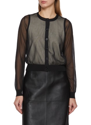 Main View - Click To Enlarge - FRAME - The Luxe Sheer Cardigan