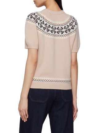 Back View - Click To Enlarge - FRAME - The Cashmere Fairisle Short Sleeve Knit Sweater