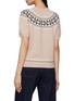 Back View - Click To Enlarge - FRAME - The Cashmere Fairisle Short Sleeve Knit Sweater