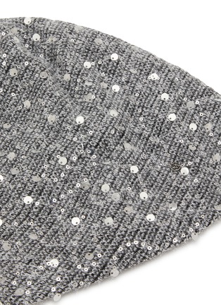 Detail View - Click To Enlarge - MAISON MICHEL - Jude Knitted Paillette Wool Blend Beanie