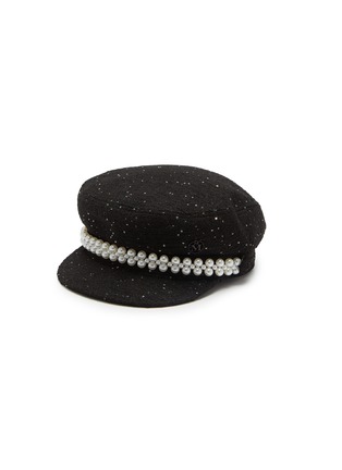 Main View - Click To Enlarge - MAISON MICHEL - New Abby Sequins Tweed Sailor Cap