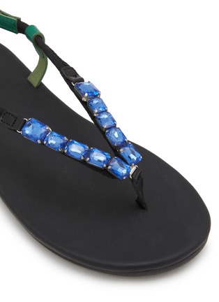Detail View - Click To Enlarge - ANCIENT GREEK SANDALS - Zoi Embellished Flip Flops