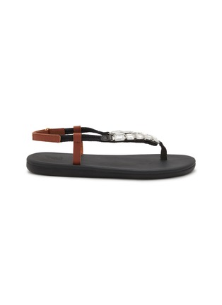 Main View - Click To Enlarge - ANCIENT GREEK SANDALS - Zoi Embellished Flip Flops