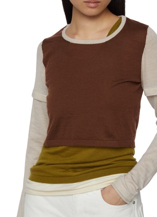  - CUDDLEUP - Double Layer Long Sleeve Top