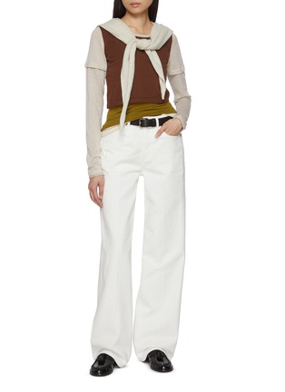 Figure View - Click To Enlarge - CUDDLEUP - Double Layer Long Sleeve Top