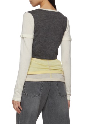 Back View - Click To Enlarge - CUDDLEUP - Double Layer Long Sleeve Top