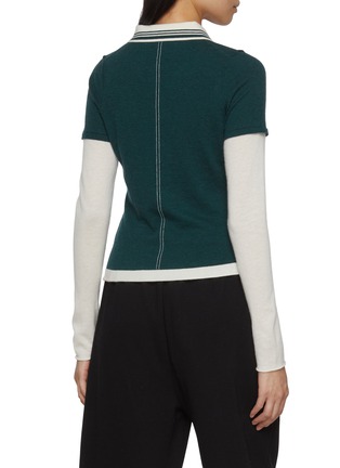 Back View - Click To Enlarge - CUDDLEUP - Long Sleeve Polo Shirt