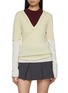 Main View - Click To Enlarge - CUDDLEUP - V-Neck Layered T-Shirt