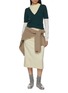 Figure View - Click To Enlarge - CUDDLEUP - V-Neck Layered T-Shirt