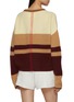 Back View - Click To Enlarge - CUDDLEUP - V-Neck Colourblock Knit Sweater