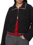  - CUDDLEUP - Contrast Stitching Cropped Jacket