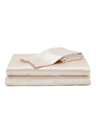 Main View - Click To Enlarge - SILKY MIRACLE - The One Queen Size Silk Bed Set — Oatmeal/Gold