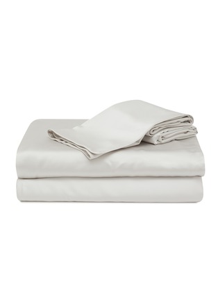 Main View - Click To Enlarge - SILKY MIRACLE - The One Queen Size Silk Bed Set — Moonlight Grey