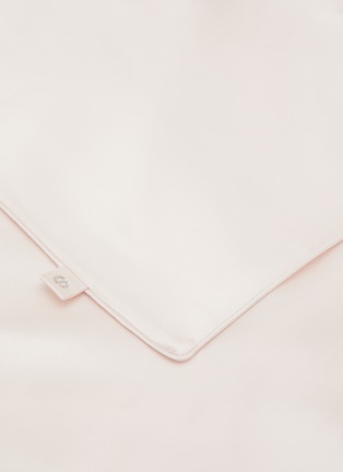 Detail View - Click To Enlarge - SILKY MIRACLE - The One Queen Size Silk Bed Set — Pale Pink