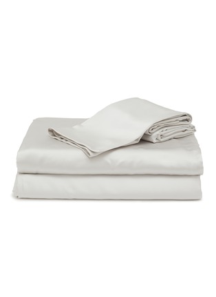 Main View - Click To Enlarge - SILKY MIRACLE - The One King Size Silk Bed Set — Moonlight Grey