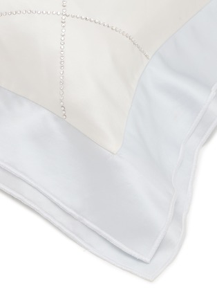 Detail View - Click To Enlarge - SILKY MIRACLE - Double Line Cotton-Silk Boudoir Cushion