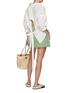 Figure View - Click To Enlarge - LMND - Chiara Belted Cut Out Cotton Shirt