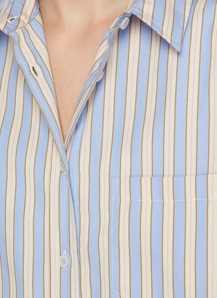  - LMND - Chiara Long Sleeve Striped Cotton Shirt