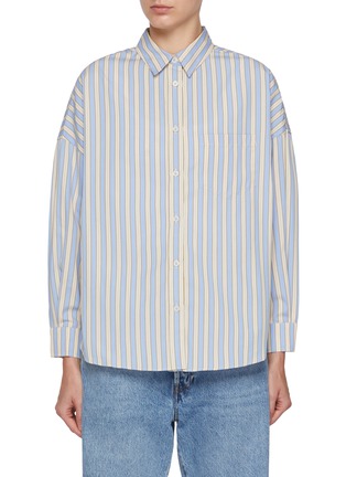 Main View - Click To Enlarge - LMND - Chiara Long Sleeve Striped Cotton Shirt