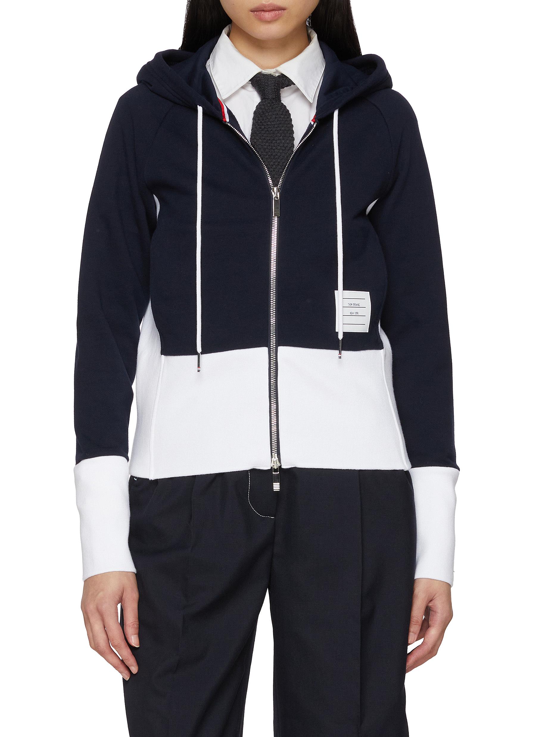 【送料&関税込】Thom Browne Classic Full Zip Hoodie In Class Classic Loopback 4 Bar Full Zip Hoodie | Thom Browne
