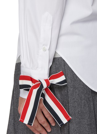  - THOM BROWNE - Point Collar Button Down Scarf Cuff Cotton Shirt
