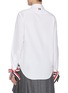 Back View - Click To Enlarge - THOM BROWNE - Point Collar Button Down Scarf Cuff Cotton Shirt