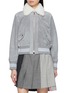 THOM BROWNE Shearling Collar Cropped Flight Jacket