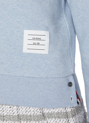  - THOM BROWNE - Logo Label Cotton Hoodie