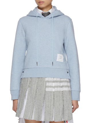 Main View - Click To Enlarge - THOM BROWNE - Logo Label Cotton Hoodie