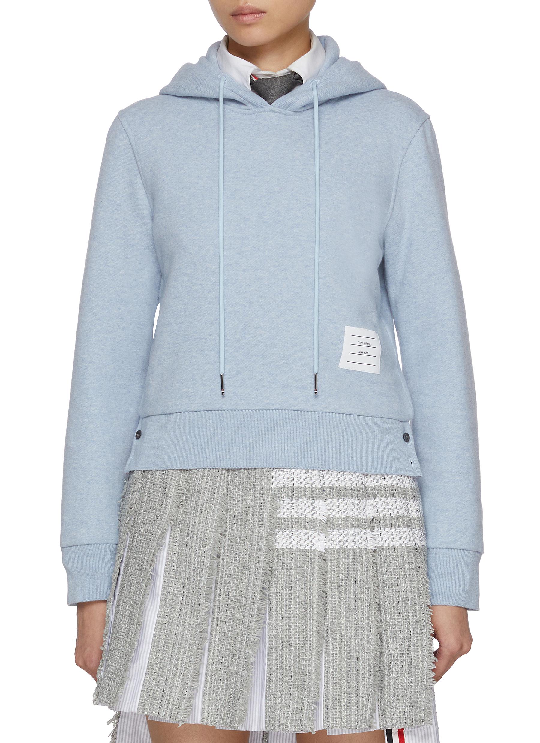 【送料&関税込】Thom Browne Colour-block Drawstring Hoodie Thom Browne Sweatshirt - Grey - Men | MJT022H00535025