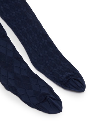 Detail View - Click To Enlarge - THOM BROWNE - Funmix Argyle Sheer Tights