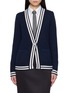 THOM BROWNE V-Neck Silk Cashmere Knit Cardigan
