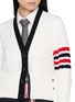  - THOM BROWNE - Cable Pointelle Stitch 4-Bar Wool Cardigan