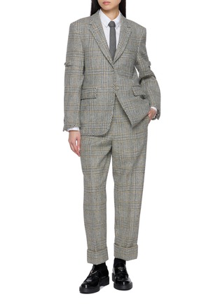 Figure View - Click To Enlarge - THOM BROWNE - Wide Shoulder Armband Hunting Blazer
